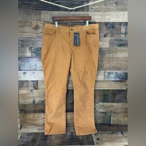 Lee Womens Straight Leg Corduroy Pants Size 18 Medium Hazelnut Color Regular Fit